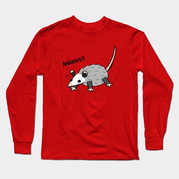 ANXIOUS Long Sleeve T-Shirt by Possum Mood